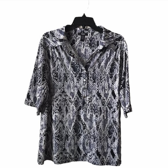 Alfani Women Geometric Print Blouse - Size XXL - Picture 1 of 8